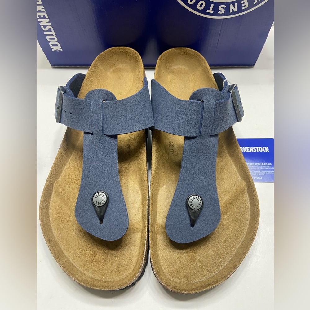 NEW Birkenstock Unisex Gizeh Sandals Medina Black Size 43 Mens 10/Womens 12. - Picture 2 of 12
